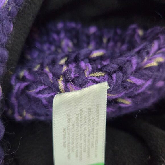Purple Bula Knit Beanie - One Size - Picture 3 of 3